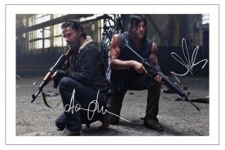 Andrew Lincoln,  Norman Reedus The Walking Dead Season 5 Signed Photo Print