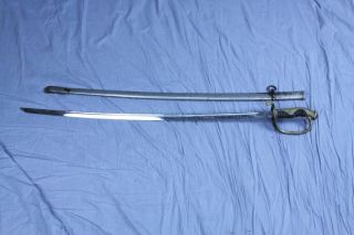 Wwii Japanese Infantry Sword With Metal Scabbard