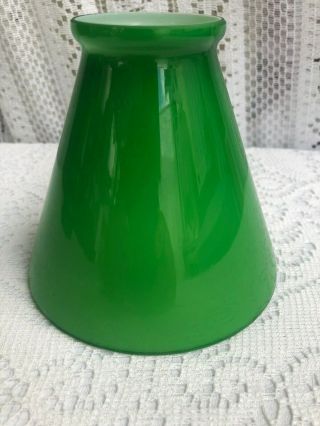 4 1/4 " Vintage Art Deco Green Glass Lamp Shade 69