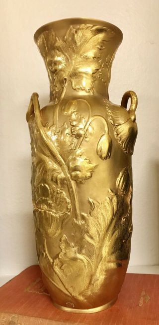 Stunning Art Nouveau Vase By Alexandre Vibert