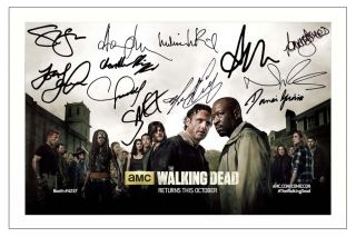 The Walking Dead Season 6 Cast Autograph Signed Photo Print Norman Reedus Etc