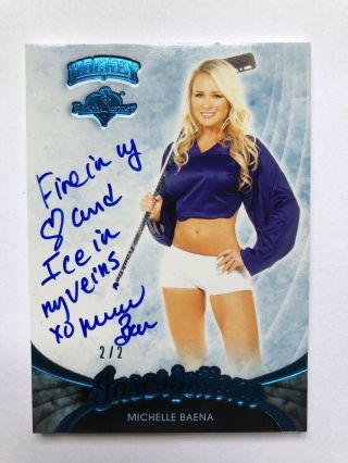 2014 Benchwarmer Hockey “inscriptions” Michelle Baena Auto Autograph 2/2