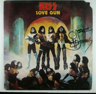 Kiss Love Gun Promo Vinyl Album Signed/autographed By Gene Simmons