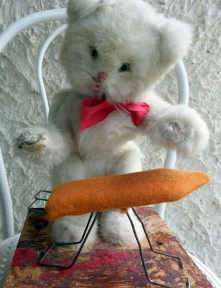 Antique French Automaton Store Display Electric Roullet Decamps Ironing Cat