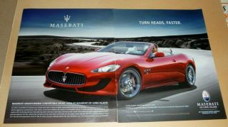 Maserati Granturismo Convertable Sports Car Two Page Advertisement