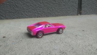 1968 Hot Wheels Red Line Custom Amx Hot Pink Nicest One Ever