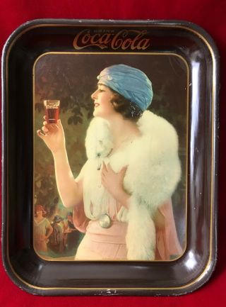 Authentic 1925 Party Girl Coca - Cola Tray Coke Serving Tray