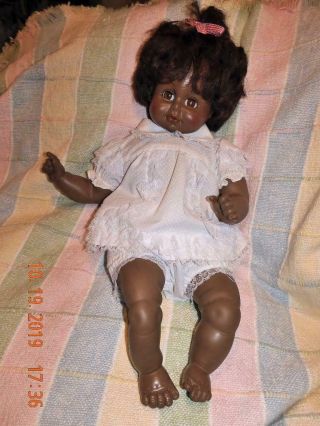 Vintage 1974 Horsman Big 24” Lifesize Softee Black Aa Baby Doll,  Crier