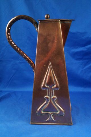 CIRCA 1910 COPPER ARTS AND CRAFTS JUG BY J & F POOL OF HAYLE CORNWALL 2