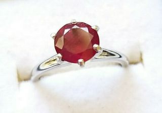 1920s Art Deco No Heat Pigeon Blood Red Ruby Platinum Solitaire Engagement Ring