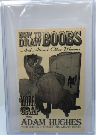 Adam Hughes How To Draw Boobs Signed Convention Sketchbook Limited