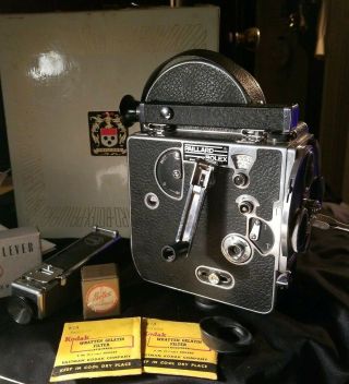Bolex Paillard 16mm Film Camera Vintage Heavy - Duty Movie Camera Winds & Runs