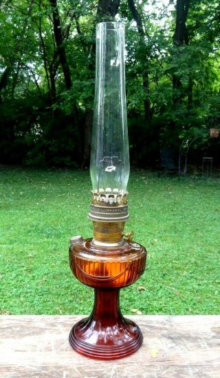 Aladdin Oil Lamp - Amber Glass - No.  23 - 74 - Kerosene