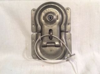 Lock Vtg Military Samson Shwayder Bros.  Foot Locker Trunk Mount W/key (1940”) ?