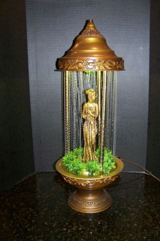 Vintage Mineral Oil Rain Motion Table Lamp W Nude Greek Goddess
