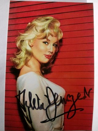 Mylene Demongeot Authentic Hand Signed Autograph 4x6 Photo - Sexy French Actress