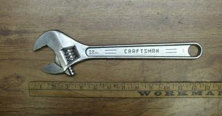 Old Tools,  Vintage =craftsman= 12 " Adjustable Wrench,