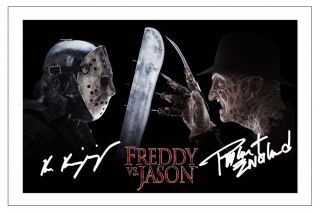 Robert Englund Ken Kirzinger Freddy Vs Jason Autograph Signed Photo Print Poster