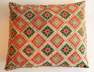 Antique Victorian Cross Stitch Cushion