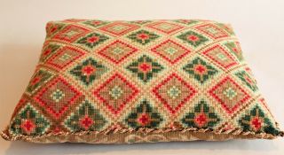 Antique Victorian Cross Stitch Cushion 3