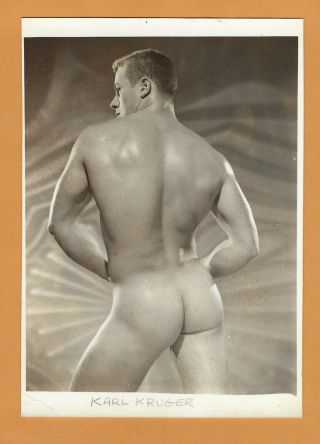 Karl Kruger 18 Athletic Model Guild Bob Mizer Origianal Vintage 1950;s Photo