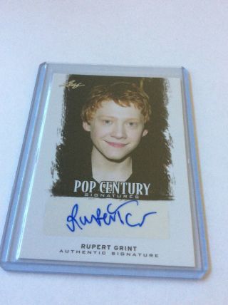 2012 Leaf Pop Century Harry Potter Rupert Grint Signature Card