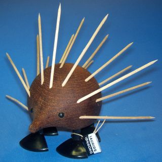 Vintage Nos Laurids Lonborg Hedgehog Toothpick Holder Denmark Box Hangtag