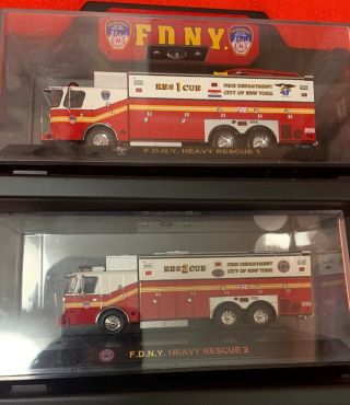Code 3 FDNY Heavy Rescue Display With All 5 Trucks 2
