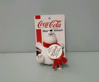 1999 Coca Cola Magnet/aimant Bean Bag 4 " Plush Polar Bear
