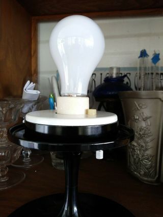 Mid Century Stemlite ball lamp by Design Line INC.  Bill Curry black tulip base 3