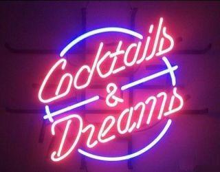 Cocktails And Dreams Bar Beer Neon Light Sign 17 " X14 "