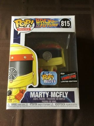 Funko Pop Movies Marty Mcfly 815 Back To Future Nycc 2019 Official Sticker