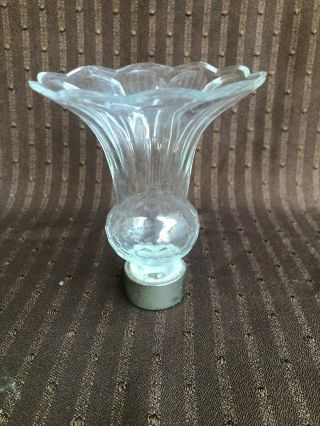 3 3/8 " Vintage Art Deco European Crystal Glass Chandelier Flower Bobeche 137