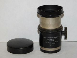 Vtg Bausch & Lomb Optical Nicholas Power Petzval Large Format Camera Lens 12 " Ef