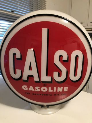 Vintage Calso Gas Pump Globe,  Rare 2