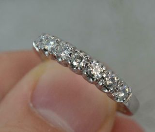 Diamond And 18 White Carat Gold Half Eternity Stack Ring