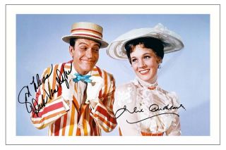 Julie Andrews & Dick Van Dyke Mary Poppins Autograph Signed Photo Print