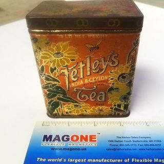 Pretty Tetleys Tea Tin,  Sunflower Brand,  Orange Pekoe