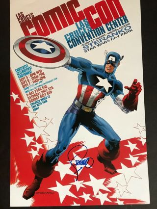 Jim Steranko Signed Las Cruces Comic Con Print 11 X 17 Captain America Htf
