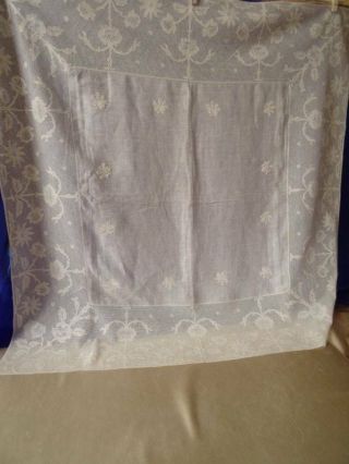 Wonderful 19th Century Handmade Bobbin Lace Table Cloth