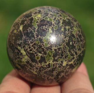 40mm 3.  3oz Natural Plumite Jasper Crystal Sphere Ball Gift