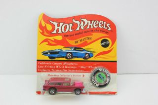 Redline Hotwheels Blister Pack Hot Pink To Creamy Pink Classic Nomad Carded Nos