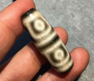 Energy Magic Tibetan Old Agate Oily 4 Eye Dzi Bead Pendant Amulet Talisman 42mm