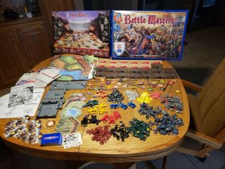 Vintage 1992 Battle Masters Board Game Milton Bradley - Epic Fantasy - 98 Complete