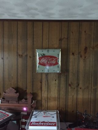 Vintage Coca - Cola 1960’s Light Up Clock Pam Advertising Clock 2