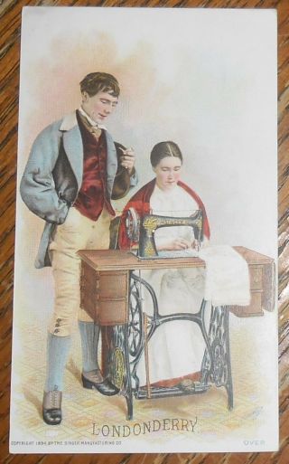 Victoria Trade Card Home Sewing Machine Londonderry