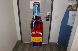 Large Vintage 1948 Rc Royal Crown Cola Soda Pop Bottle 59 " Embossed Metal Sign
