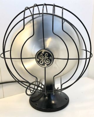 Vintage General Electric 10 " Oscillating Fan 3 Blade Ge