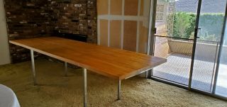 Mid - Century Modern Extendable Drop Leaf Table Attributed To Milo Baughman