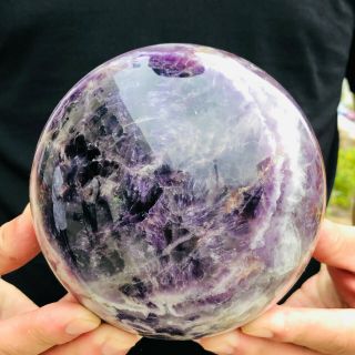 5.  3lb Natural Dream Amethyst Quartz Crystal Sphere Ball Healing Fdl186